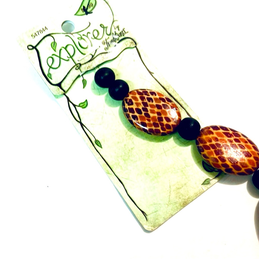 Explorer by Traditions Wooden Snakeprint Beads 547884